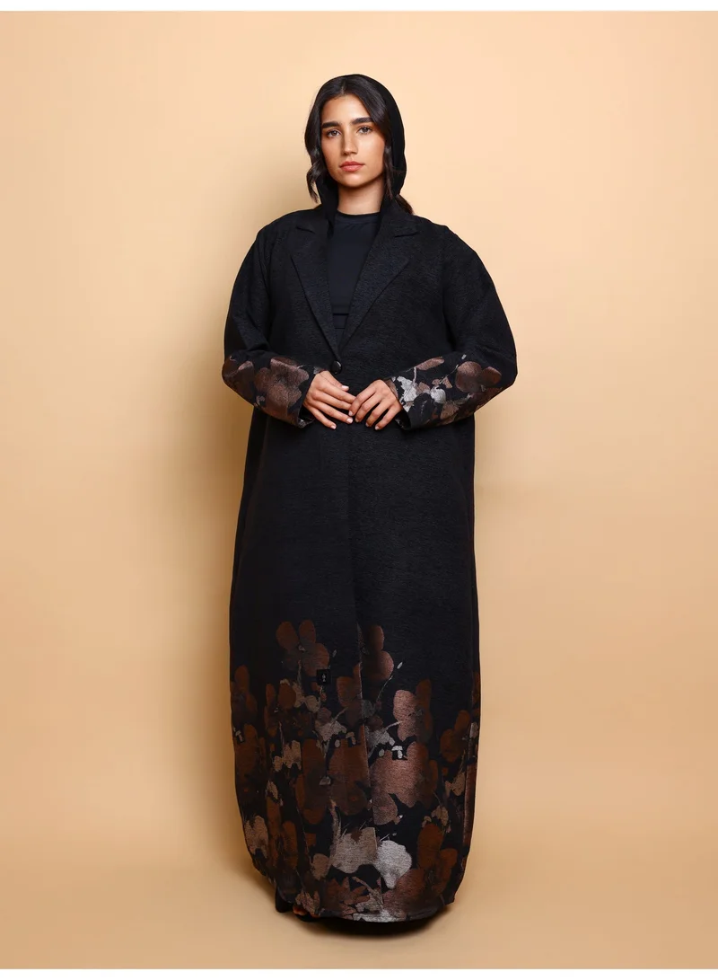 IKKXA Jacquard Flower Abaya